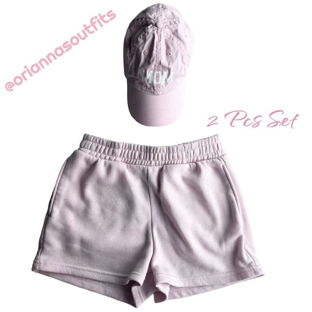 Pink Mom Outfit Pink Shorts & Cap